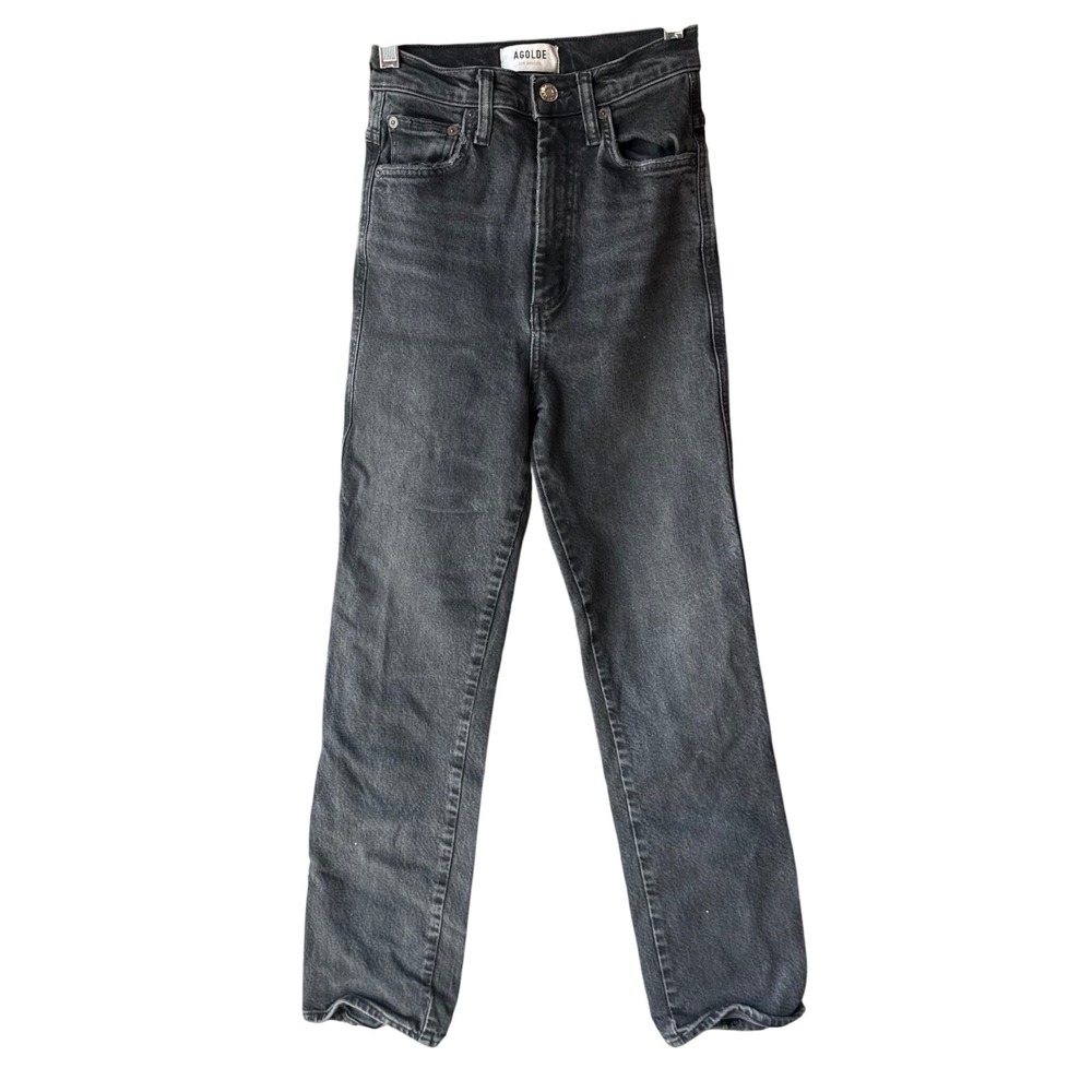 AGOLDE Pinch Waist Straight Leg‎ Denim Jeans Black Wash Size 23